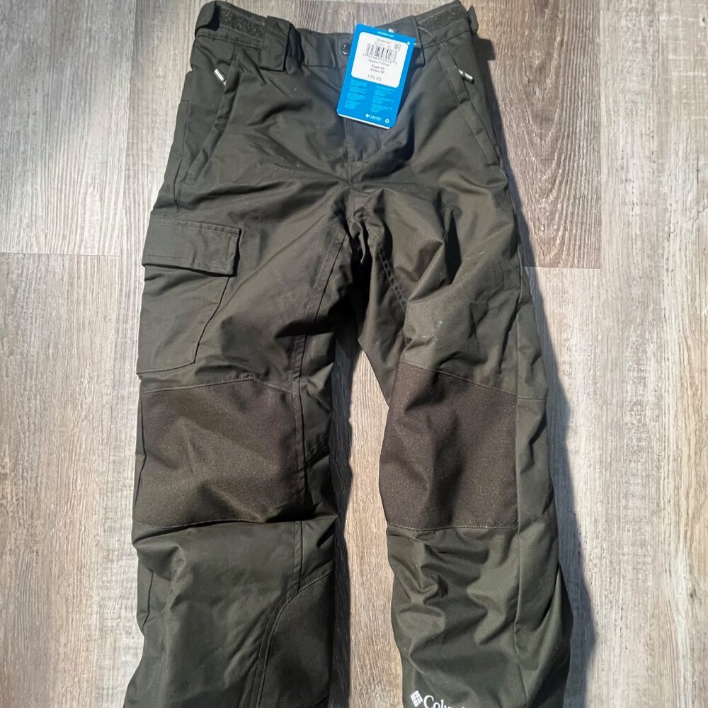 Columbia Boys' Bugaboo III Snow Pants Dark Green Small NWT MSRP $75